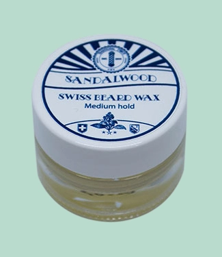 Sandalwood Beard Wax – Premium styling wax for beard grooming, available at Eddine Belaid Barber Shop