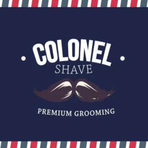 TheBarber.ch Colonel Shave voucher with classic moustache – Premium Grooming luxury shave gift Zurich