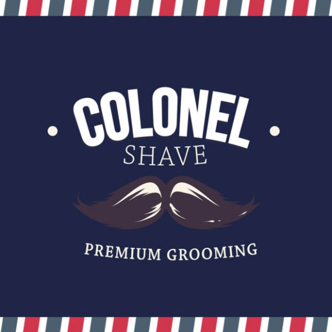 TheBarber.ch Colonel Shave voucher with classic moustache – Premium Grooming luxury shave gift Zurich