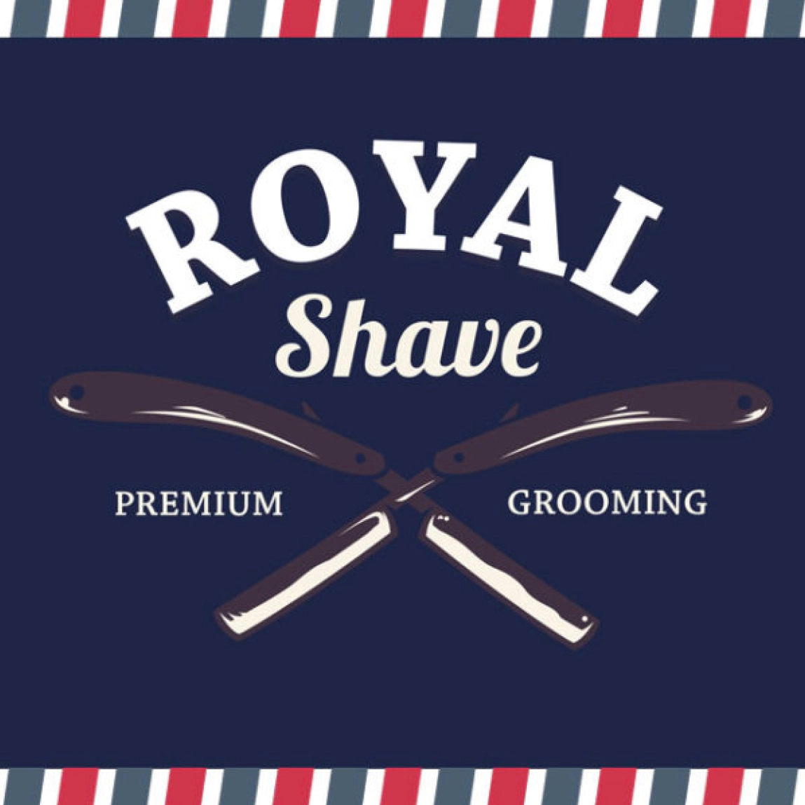 TheBarber.ch Royal Shave voucher with crossed straight razors – Premium Grooming gift Zurich