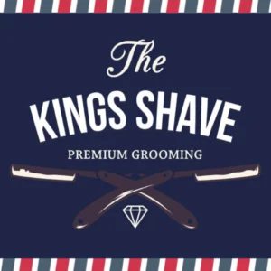 TheBarber.ch Kings Shave voucher with crossed straight razors and diamond – Premium Grooming gift Zurich